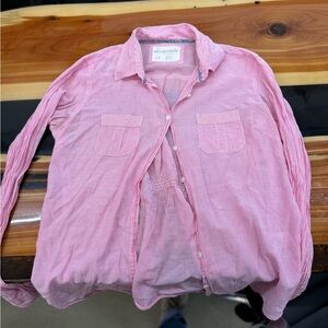 Aeropostale Pink Striped Collared Shirt